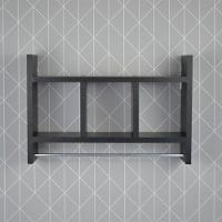 Nicho Porta Toalha Preto Para Banheiro 45 X 30Cm - 6