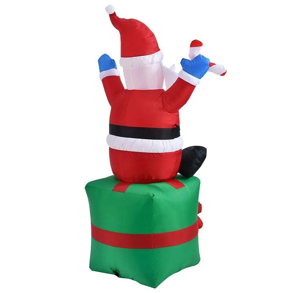 Papai Noel Natal Presente Grande Luz Led Casa Iluminaçao - 2