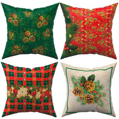 Kit C/ 4 Capas De Almofadas Natalinas Verde 45Cm X 45Cm