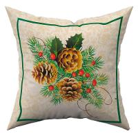 Kit C/ 4 Capas De Almofadas Natalinas Verde 45Cm X 45Cm - 2