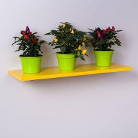 Prateleira Amarela 60 X 20Cm Com Suporte Invisivel - 2