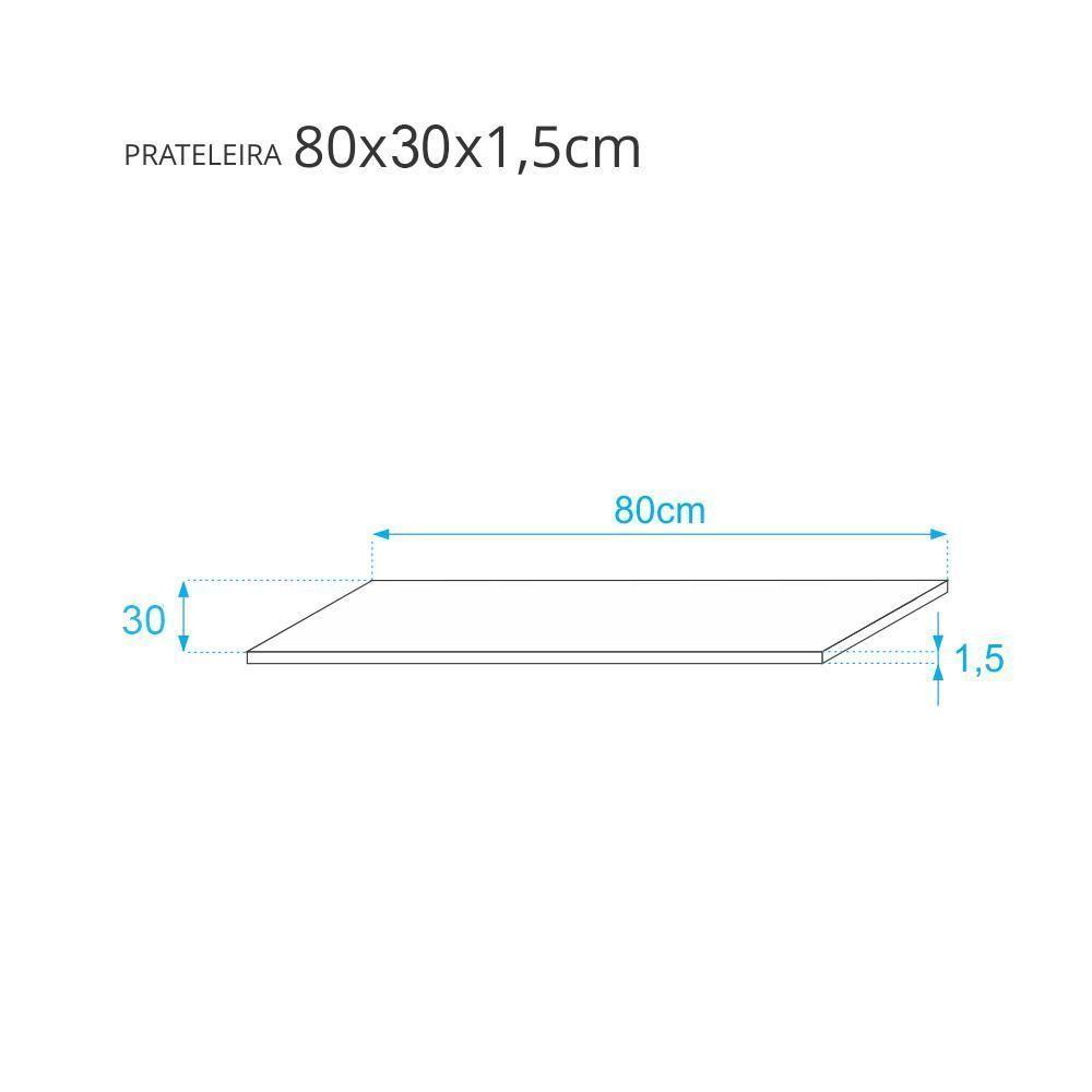 Prateleira 80 X 30cm Vermelho Com Mão Francesa - 3