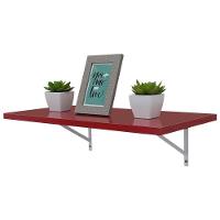 Prateleira 80 X 30cm Vermelho Com Mão Francesa - 1