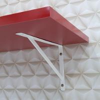 Prateleira 80 X 30cm Vermelho Com Mão Francesa - 2