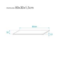 Prateleira 80 X 30cm Vermelho Com Mão Francesa - 3