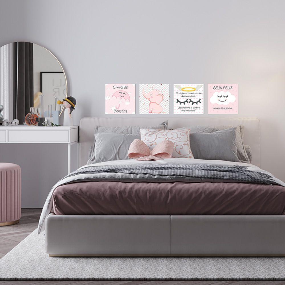 Placa Decorativa Infantil Quarto Bebê Menina E Menino Rosa - 3