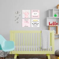 Placa Decorativa Infantil Quarto Bebê Menina E Menino Rosa - 7
