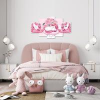 Kit Quadros Quarto Infantil Unicórnio Rosa Menina - 2