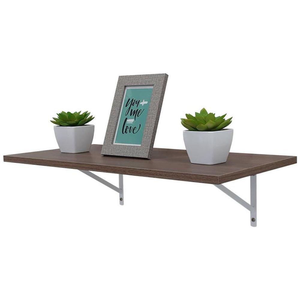 Prateleira 90 X 30cm Nogal Com Mão Francesa - 3