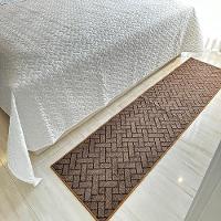 Tapete Passadeira Carpete Trama 0,50 X 2,00 Titulos Marrom - 1