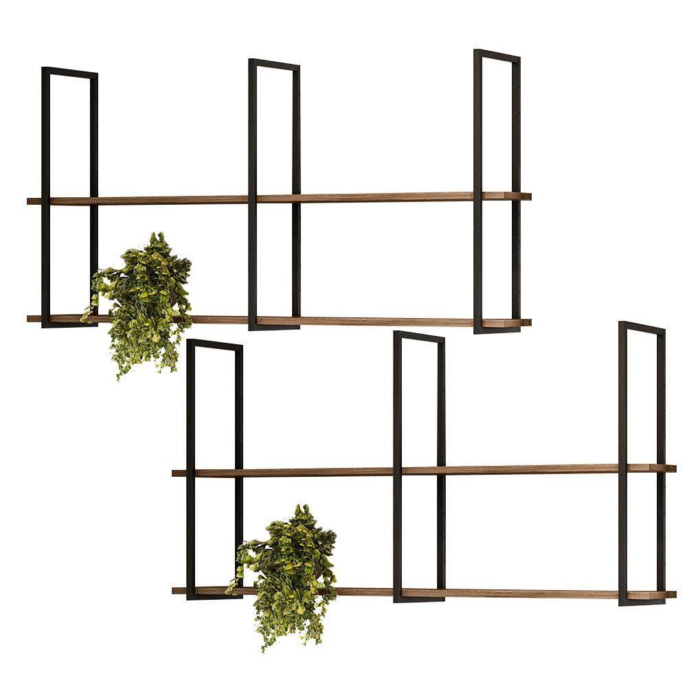 Kit 2 Prateleiras Multiuso 135Cm Design D01 Demolição - 1