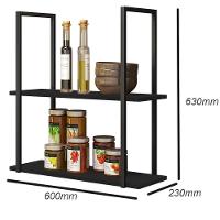 Kit 04 Prateleiras Multiuso D01 Design Preto Fosco - 3