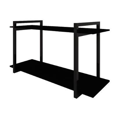 Nicho Industrial Paris Preto E Tampo Preto 80 Cm Preto.