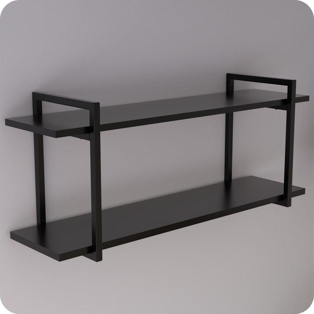Prateleira Estilo Industrial Para Quarto Parede Gnd Pp 60Cm - 6