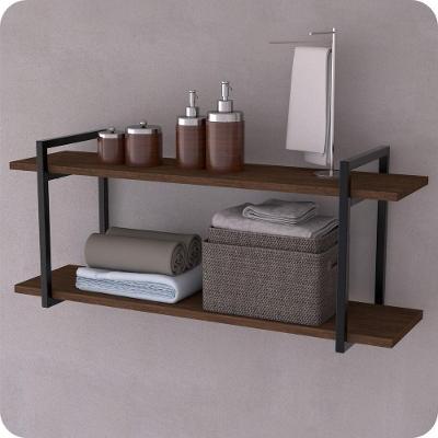 Prateleira Estilo Industrial Banheiro Parede Gnd Pm 80Cm