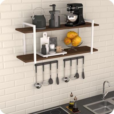 Prateleira Estilo Industrial Cozinha De Parede Gnd Bm 80Cm