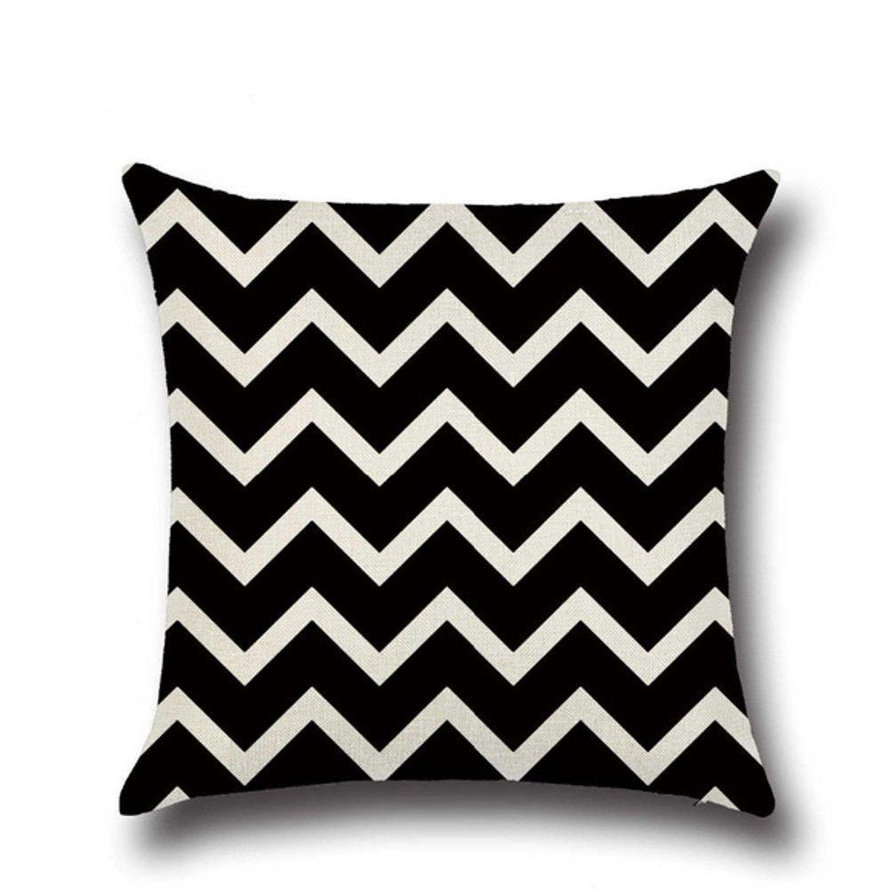 Almofada Chevron Preto E Branco - 1