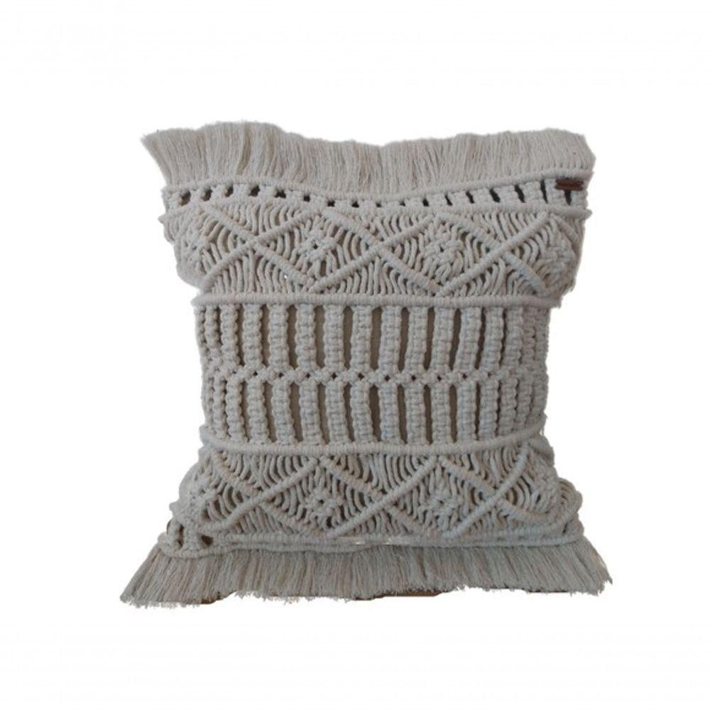 Capa Almofada Macramê Maiú. - 1