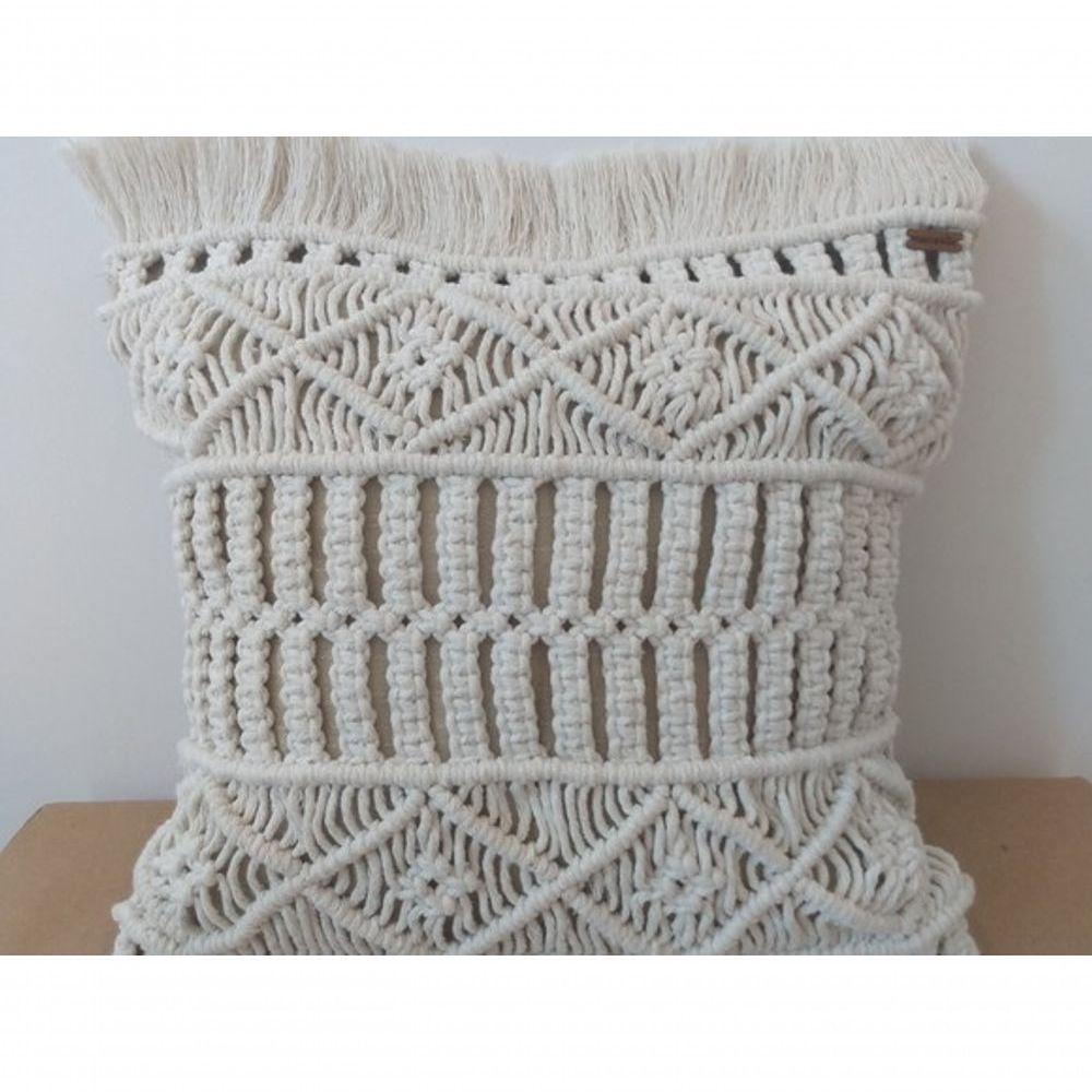 Capa Almofada Macramê Maiú. - 5