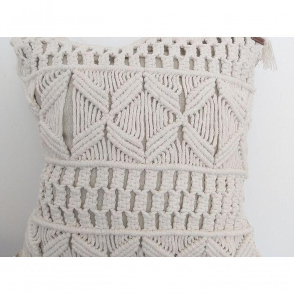 Capa Almofada Macramê Tangará. - 5