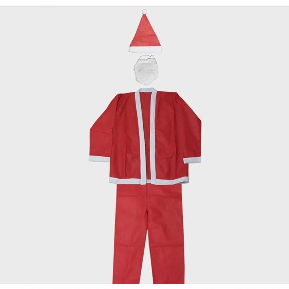 Fantasia Papai Noel Flanelada Feltro 100% Poliéster - Magizi - 3