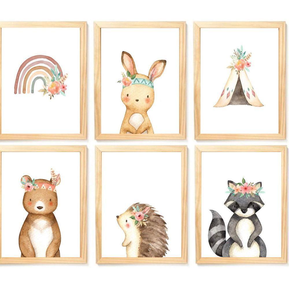 Quadro Infantil 6 Un A4 Vidro E Pendurador - 6