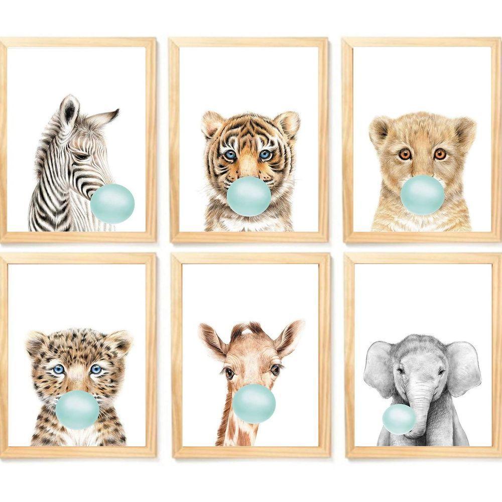 Quadro Infantil 6 Un A4 Vidro E Pendurador - 1