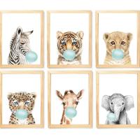 Quadro Infantil 6 Un A4 Vidro E Pendurador - 1