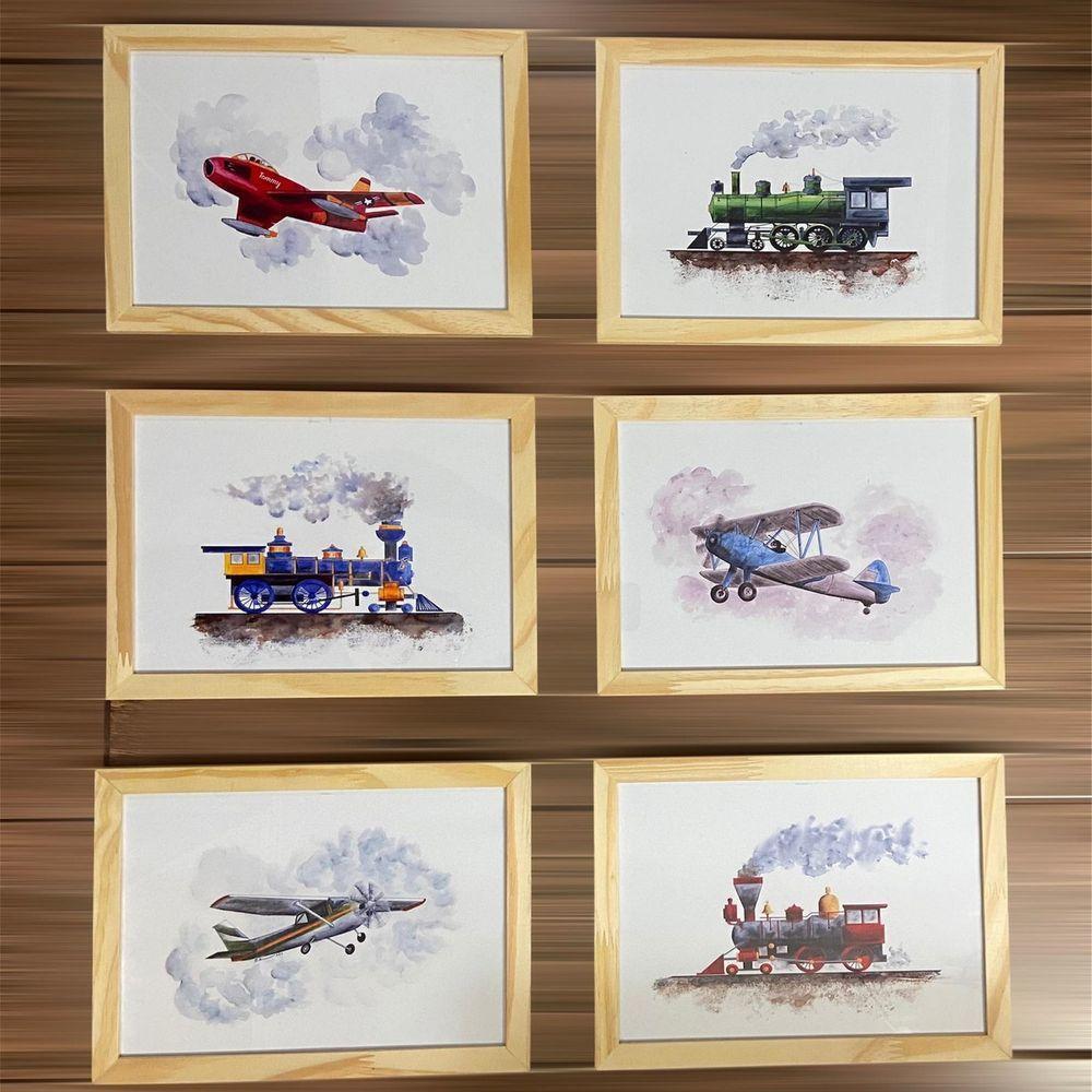 Quadro Infantil 6 Un A4 Vidro E Pendurador - 6