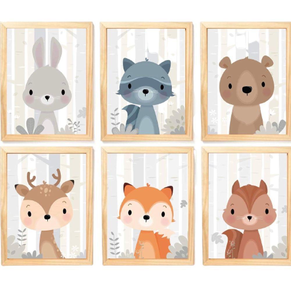 Quadro Infantil 6 Un A4 Vidro E Pendurador - 1