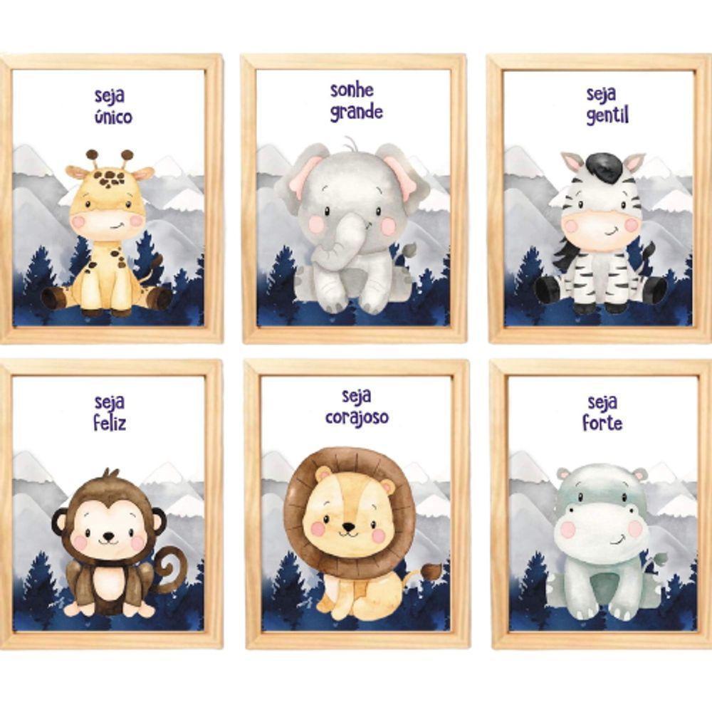 Quadro Infantil 6 Un A4 Vidro E Pendurador - 1