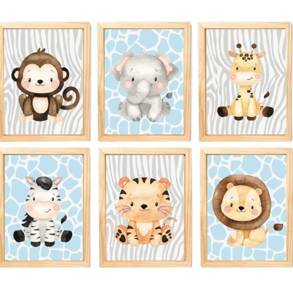 Quadro Infantil 6 Un A4 Vidro E Pendurador - 1