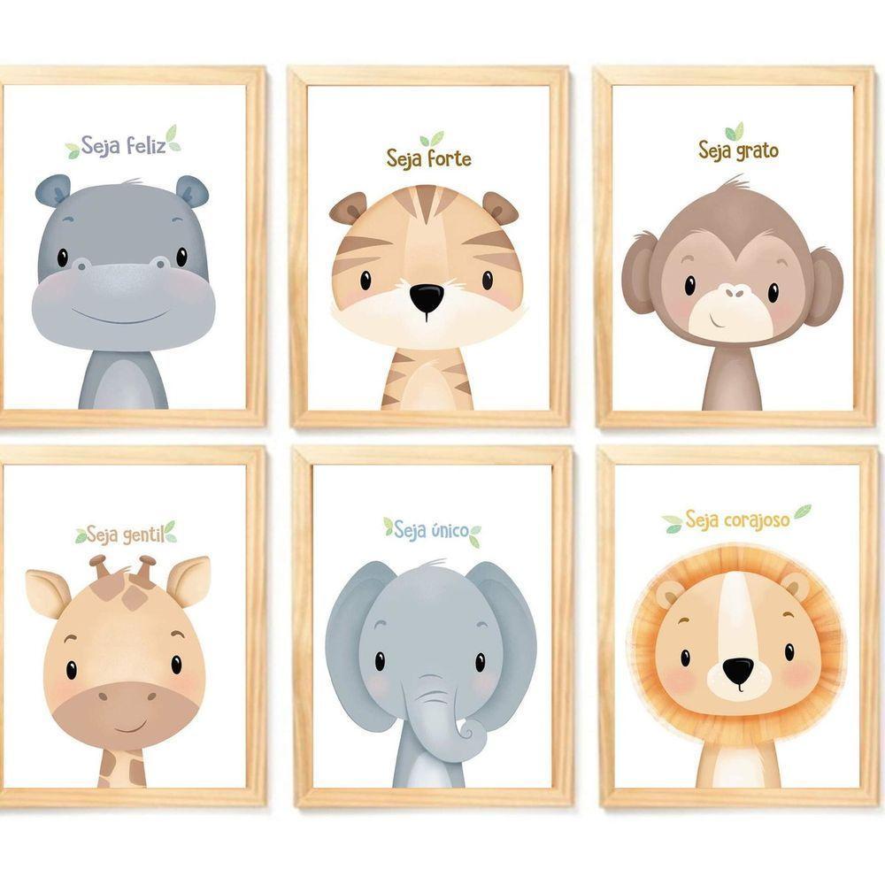 Quadro Infantil 6 Un A4 Vidro E Pendurador - 1