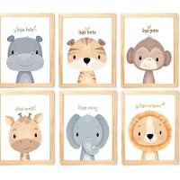 Quadro Infantil 6 Un A4 Vidro E Pendurador - 1