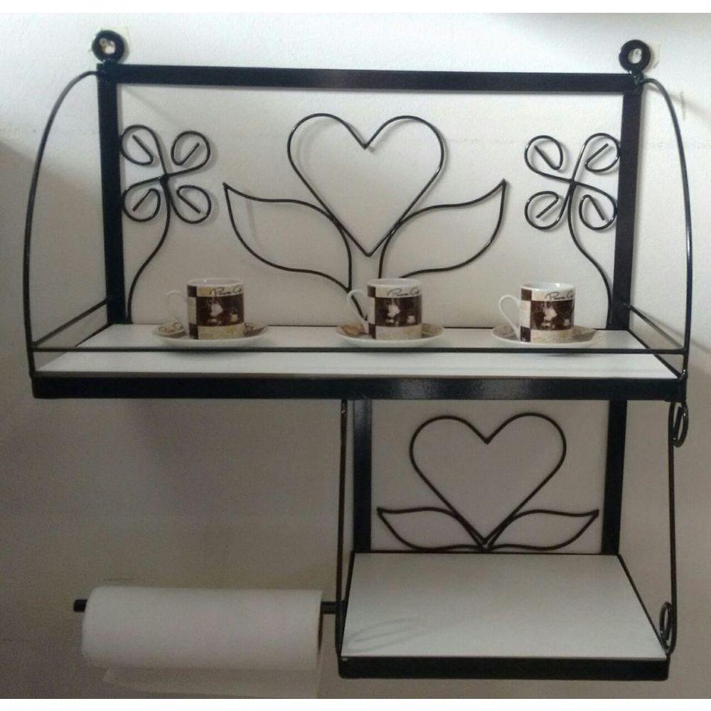 Suporte Prateleira Em Ferro Duplo Para Cozinha - 3