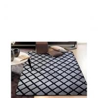 Tapete Flannel Sala Quarto Luxo Macio 2,00X1,40 Preto Branco - 1