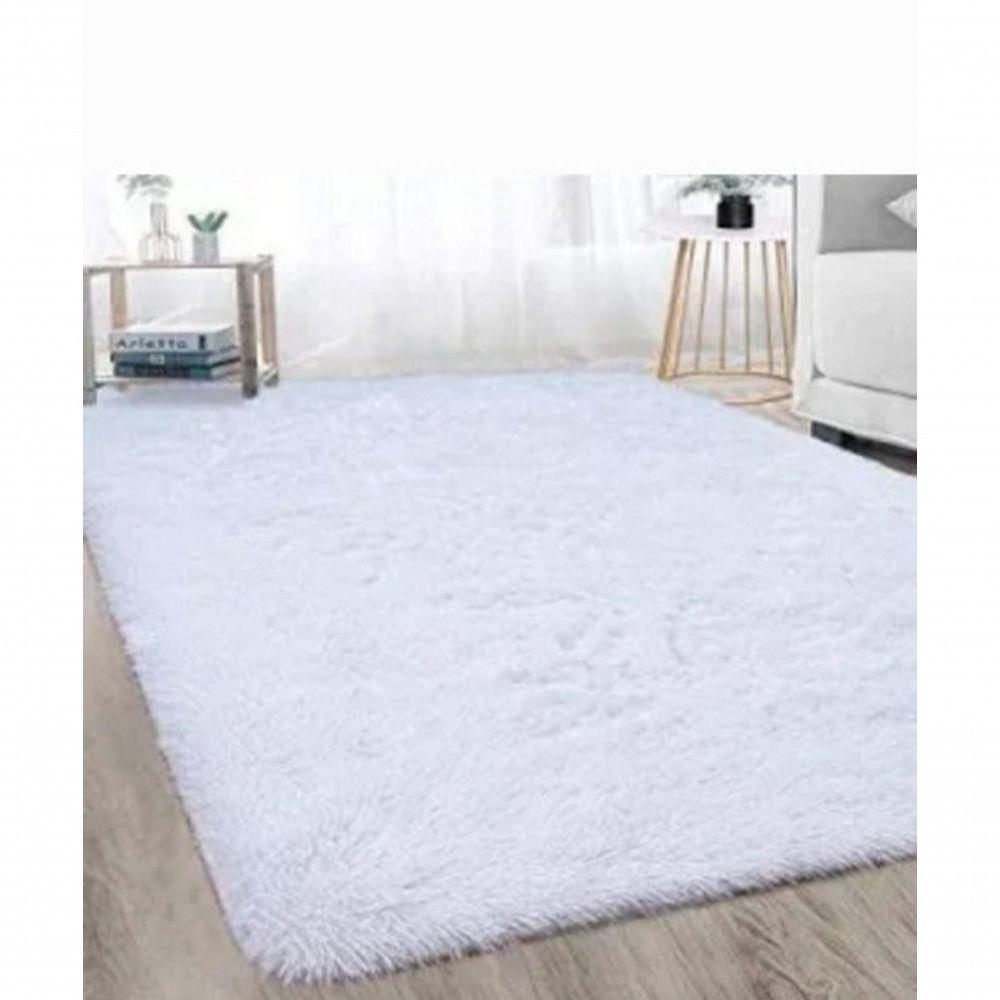 Tapete Sala Branco Felpudo 2,00 X 1,40 - 2