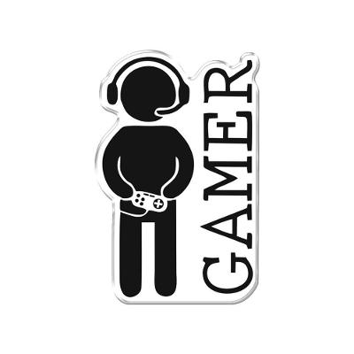 Adesivo Decorativo Em Relevo Fácil Aplicação Gamer Cor Branco
