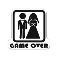 Adesivo Decorativo Em Relevo Fácil Aplicação Game Over Cor Branco - 6