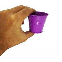 Balde Cachepot De Metal Para Mesa Mini Roxo Kit Com 12 - 3
