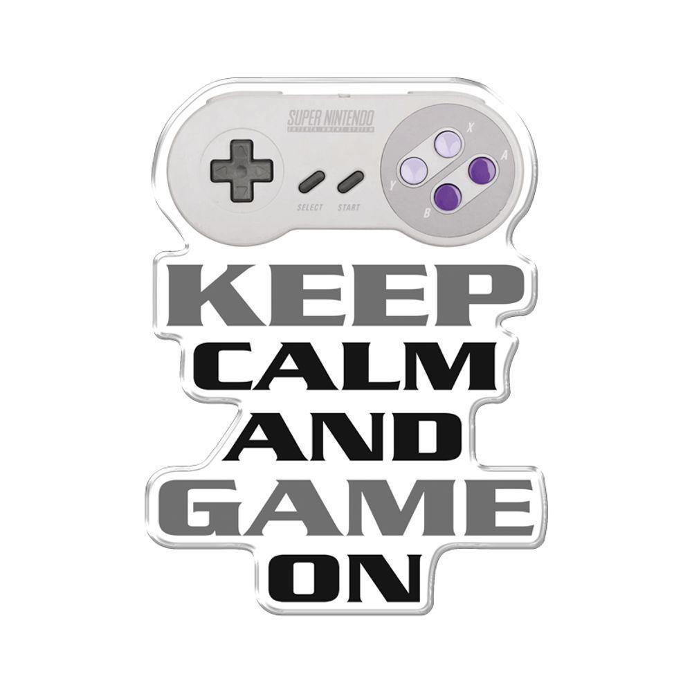 Adesivo Decorativo Em Relevo Fácil Aplicação Keep Calm And Game On Cor Branco - 1