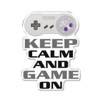 Adesivo Decorativo Em Relevo Fácil Aplicação Keep Calm And Game On Cor Branco - 1