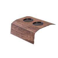 Bandeja Esteira Para Braço De Sofá Mdf Ipê Com Porta Copos - 1