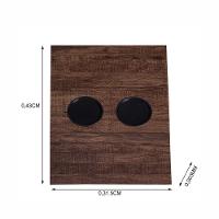 Bandeja Esteira Para Braço De Sofá Mdf Ipê Com Porta Copos - 3
