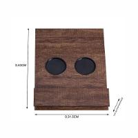 Bandeja Esteira Para Braço De Sofá Cor Ipê Com Porta Controle - 2