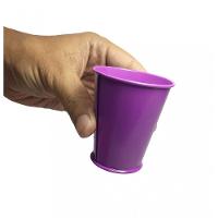 Balde Cachepot Enfeite Para Mesa Metal Mini Roxo Kit Com 12 - 3