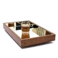 Bandeja Espelhada Decorativa Madeira - 4