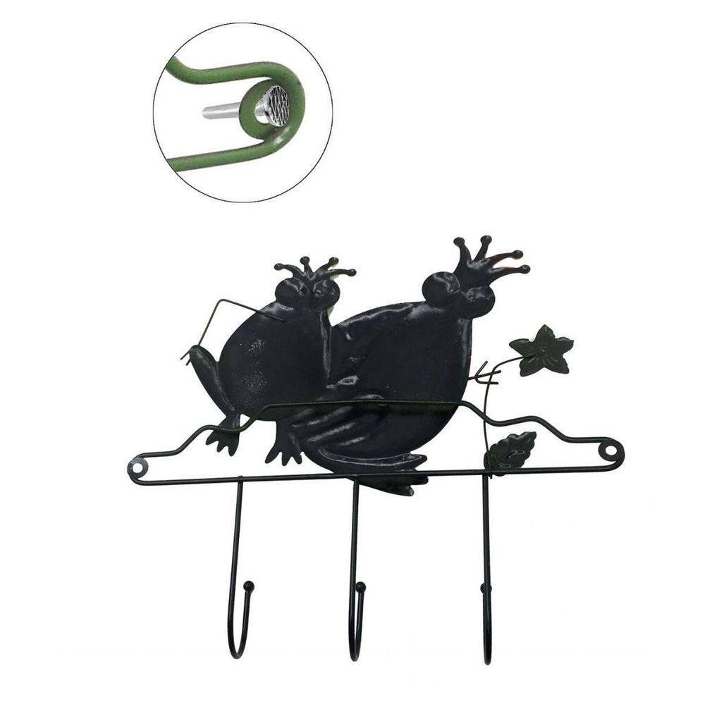 Gancho De Metal Duplo Para Bolsa Chapeu Bone Enfeite Casal Sapo Pendura 2 Unid (Pt-C-I) - 3