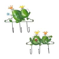 Gancho De Metal Duplo Para Bolsa Chapeu Bone Enfeite Casal Sapo Pendura 2 Unid (Pt-C-I) - 1