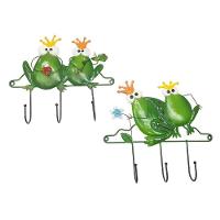 Gancho De Metal Duplo Para Bolsa Chapeu Bone Enfeite Casal Sapo Pendura 2 Unid (Pt-C-I)